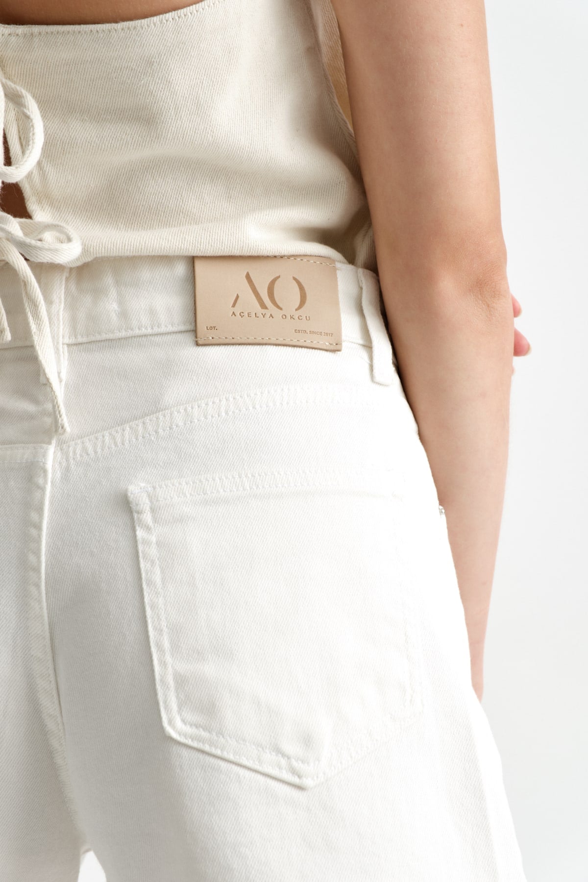 Premium Kaida Denim Mini Şort | Açelya Okçu 