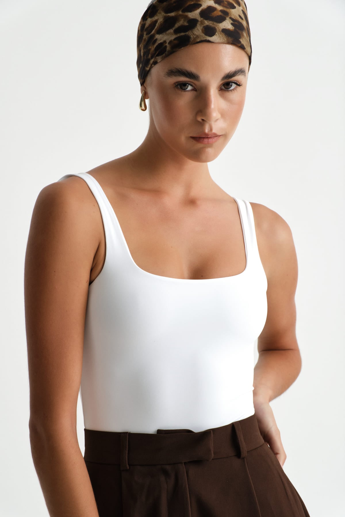 Premium Darcy Kare Yaka Bodysuit  | Açelya Okçu 