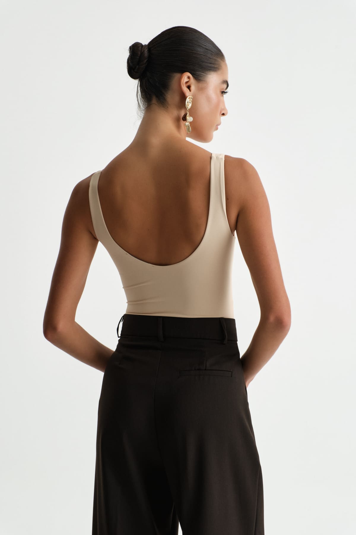 Premium Darcy V Yaka Bodysuit | Açelya Okçu 