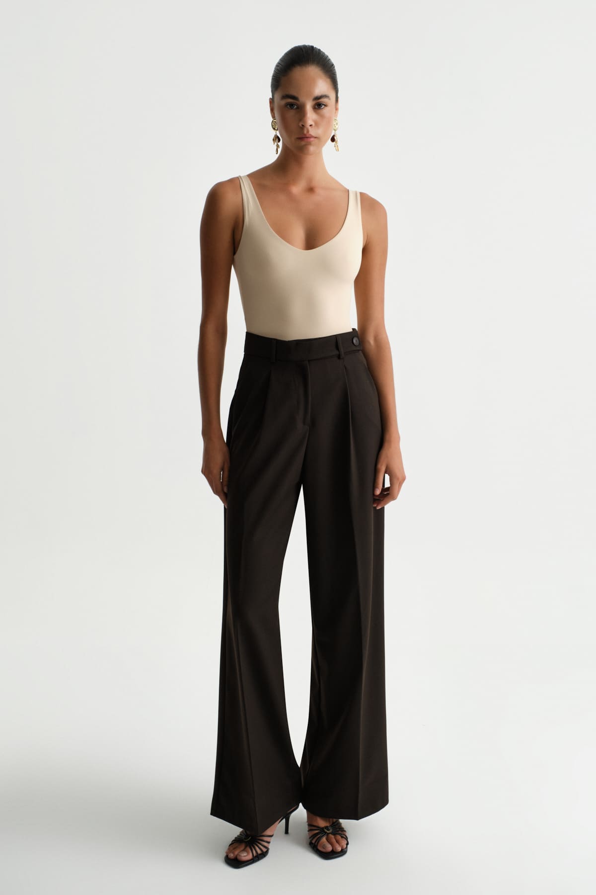 Premium Darcy V Yaka Bodysuit | Açelya Okçu 