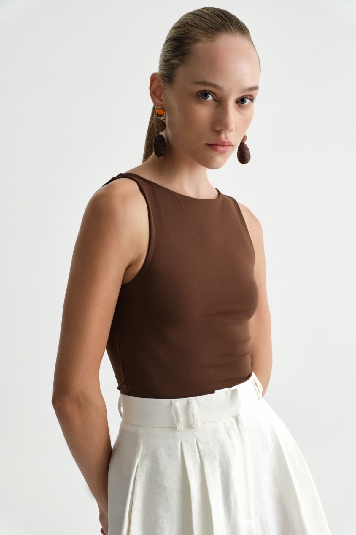 Premium Darcy Halter Yaka Bodysuit | Açelya Okçu 