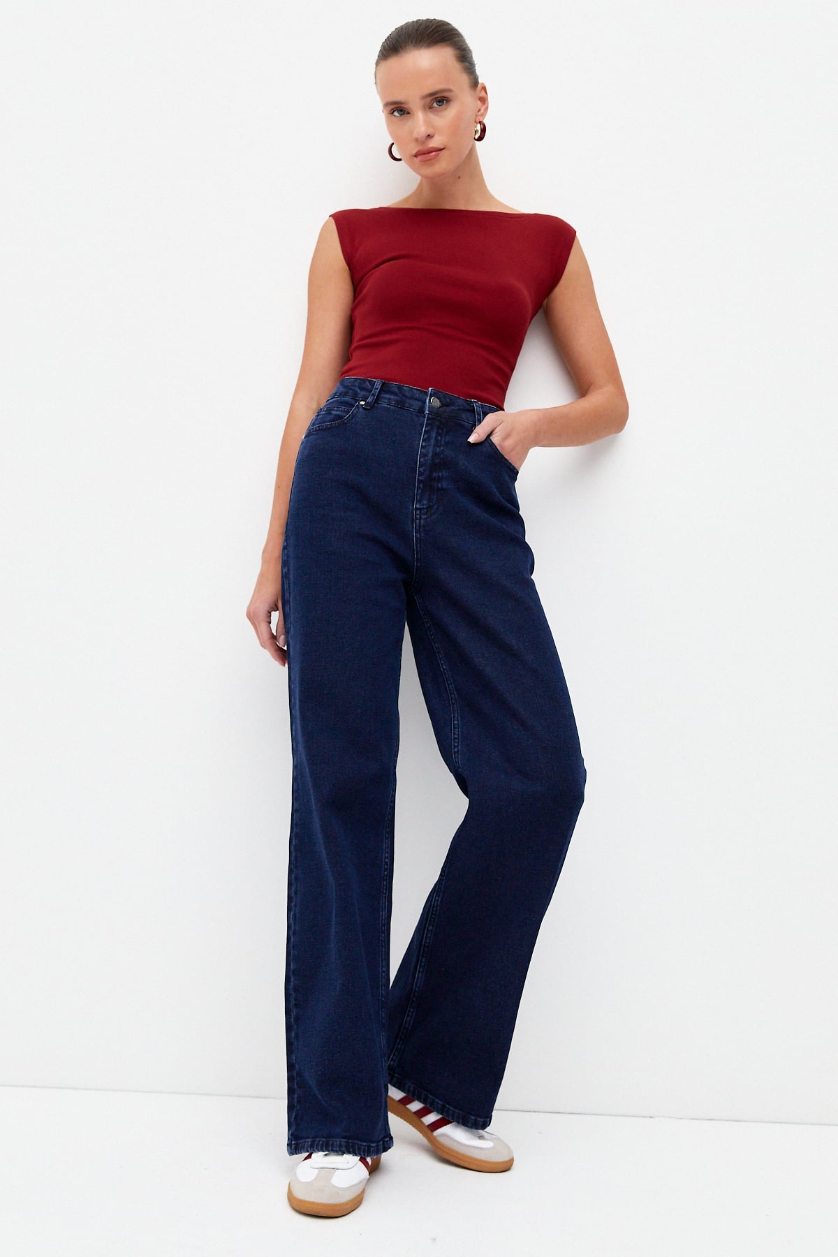 Wide Leg Jeans-LACIVE.