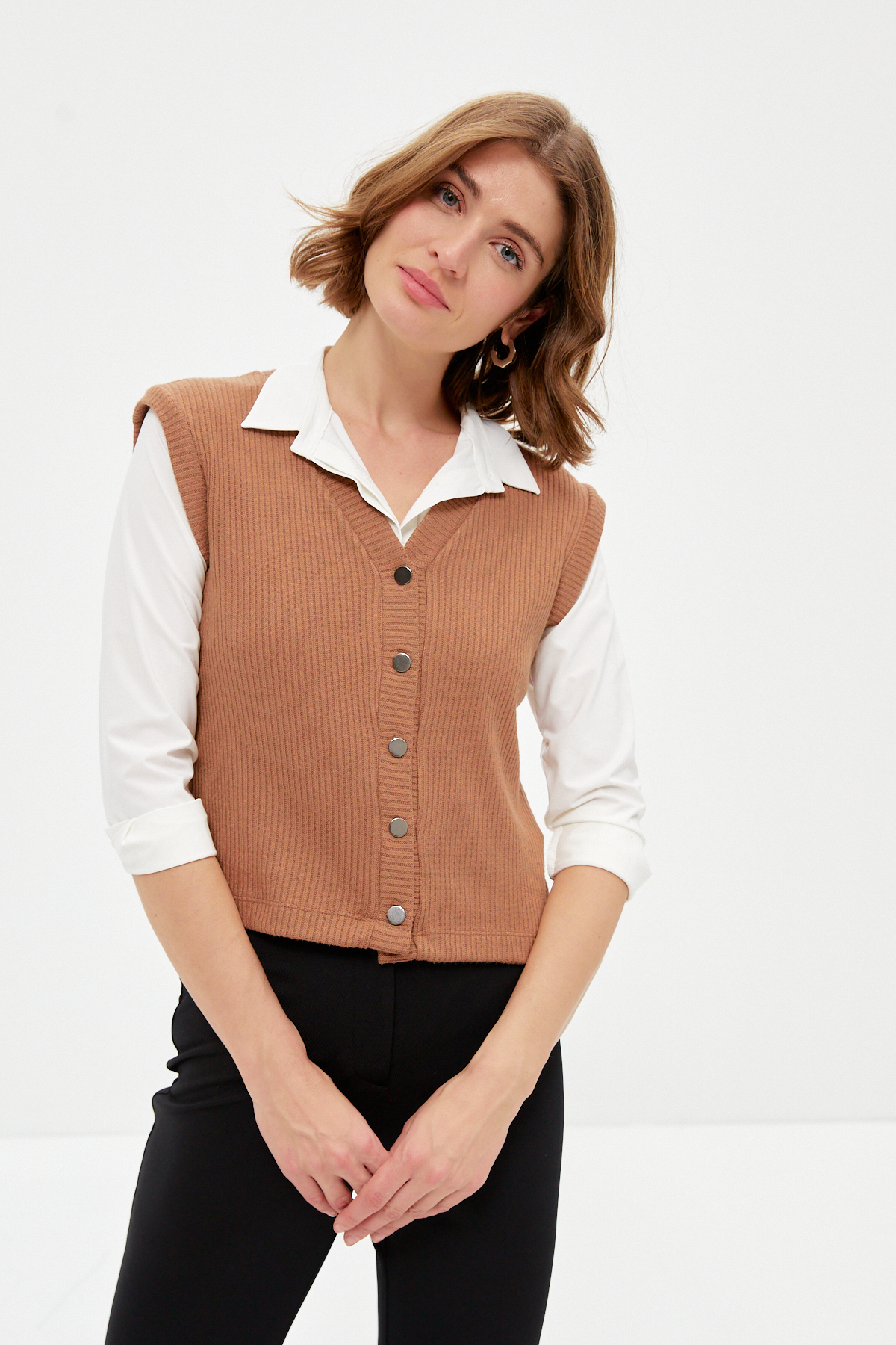 IFMEH イフメ Rónde knit jacket IF25AWKT-05 Defacto Knitted (25 AU) - Fiyatı, Yorumları