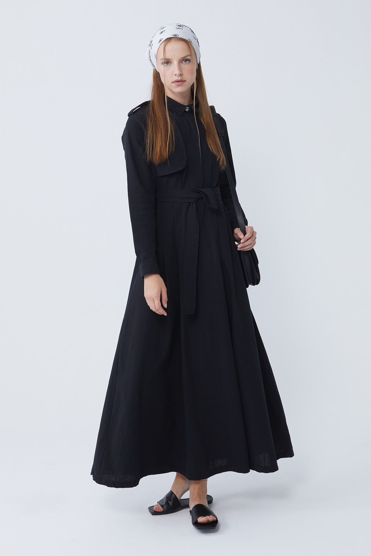 black-safari-long-cotton-linen-dress