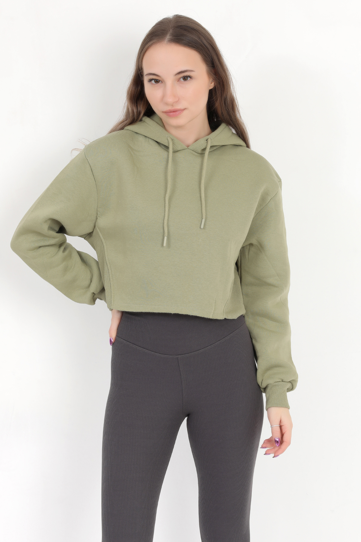 Cropped sweatshirt jacke online