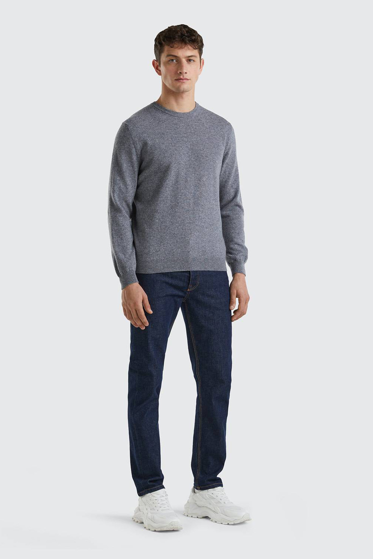 Erk_Bisiklet Yaka %100 Merino Kazak