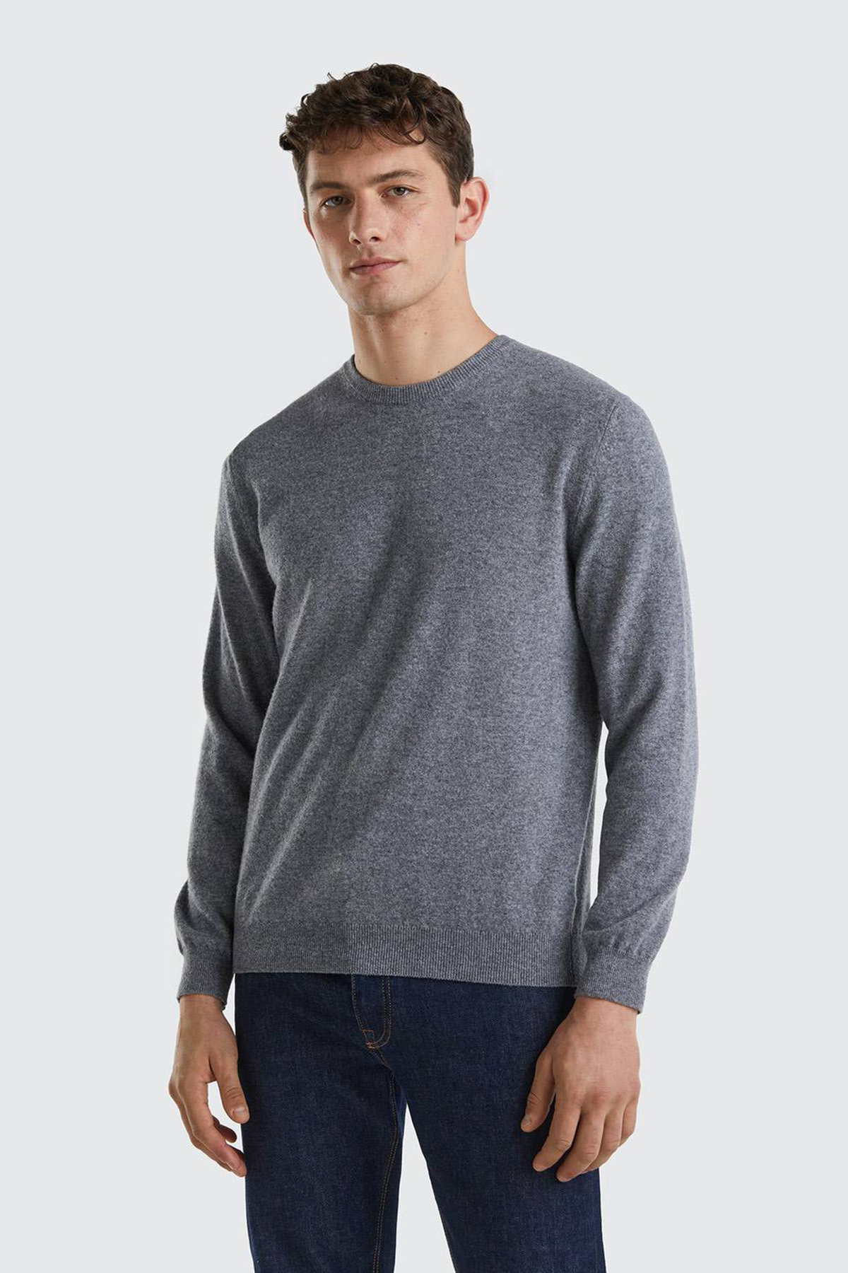 Erk_Bisiklet Yaka %100 Merino Kazak