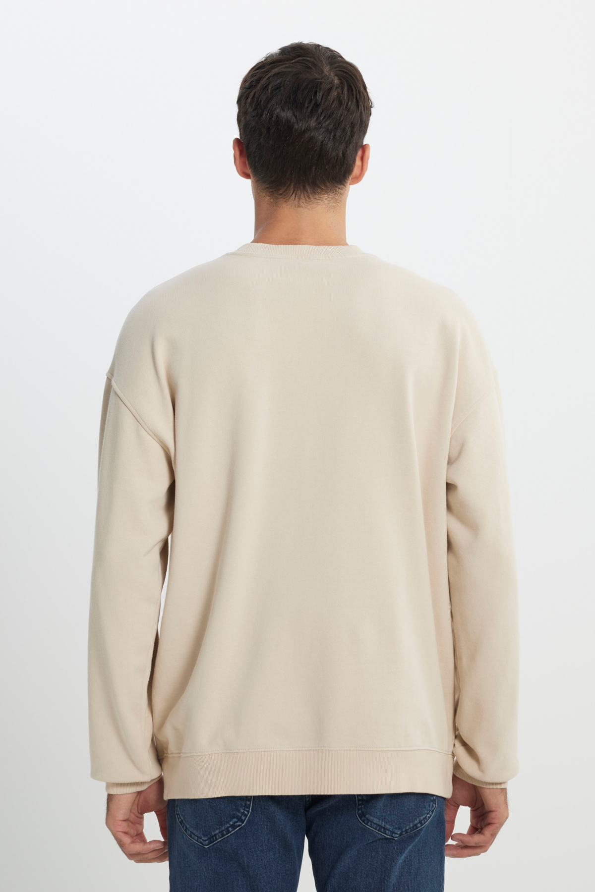 argue＊COTTON IDEAL PULLOVER / BEIGEサイズ① Loose Fit Sweatshirt