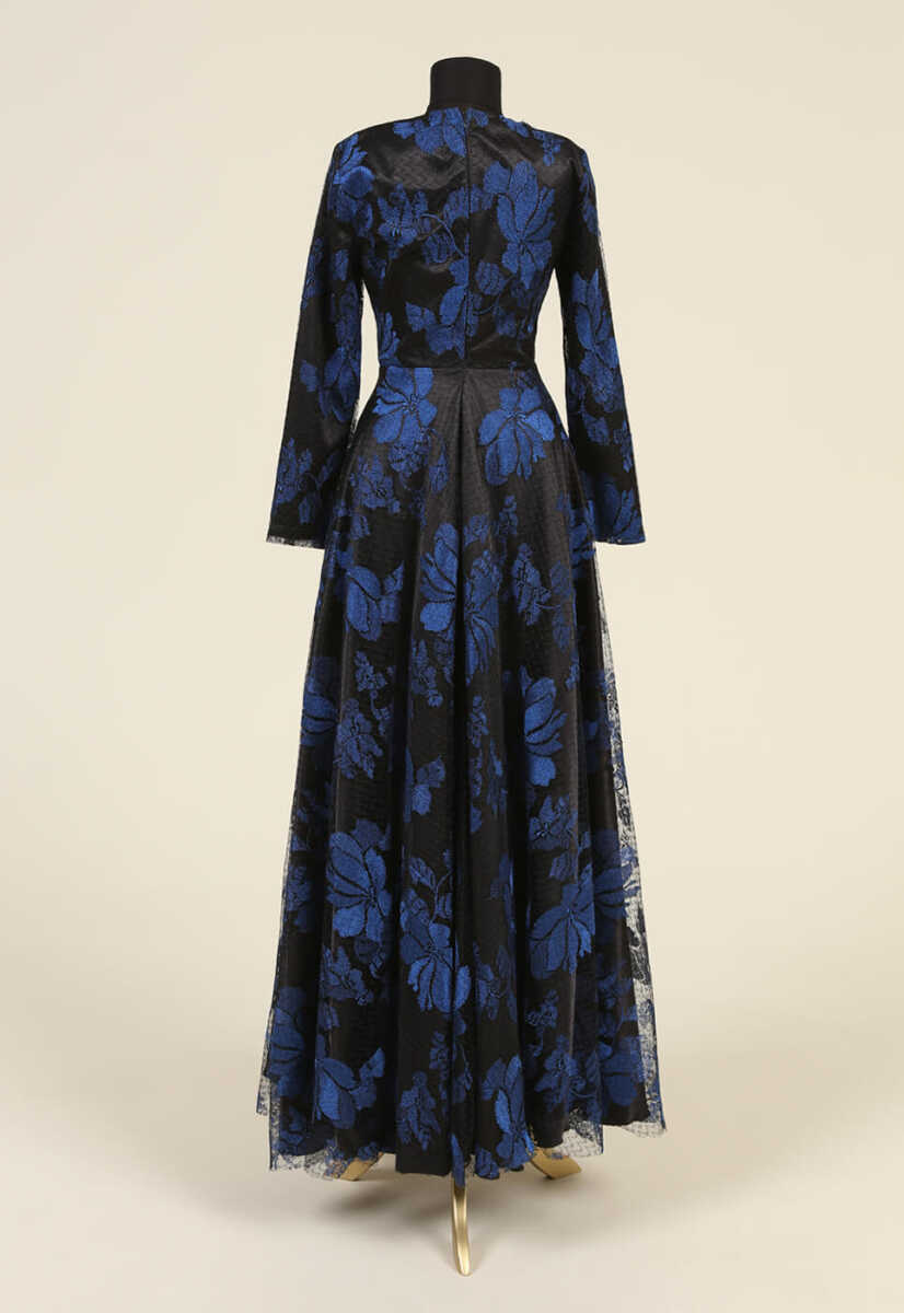 15k1017 Çiek Desenli Ceketli Abiye