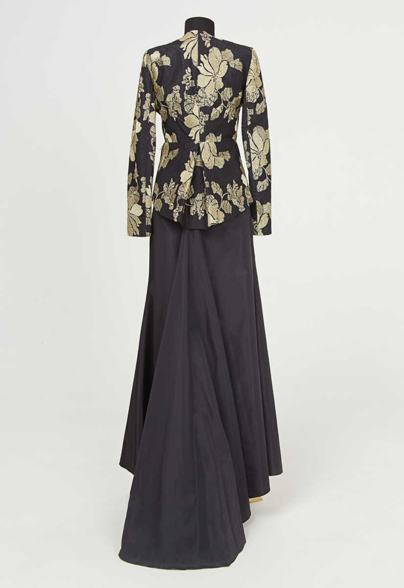 15k1020 Desenli Ceketli Abiye