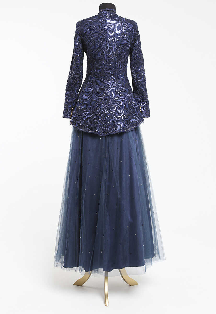 15Y1004 Payetli Boncuk Detaylı Abiye, Tesettür Giyim