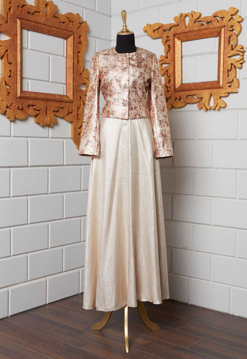 15y1103 Ceketli Abiye Elbise, Tesettür Giyim