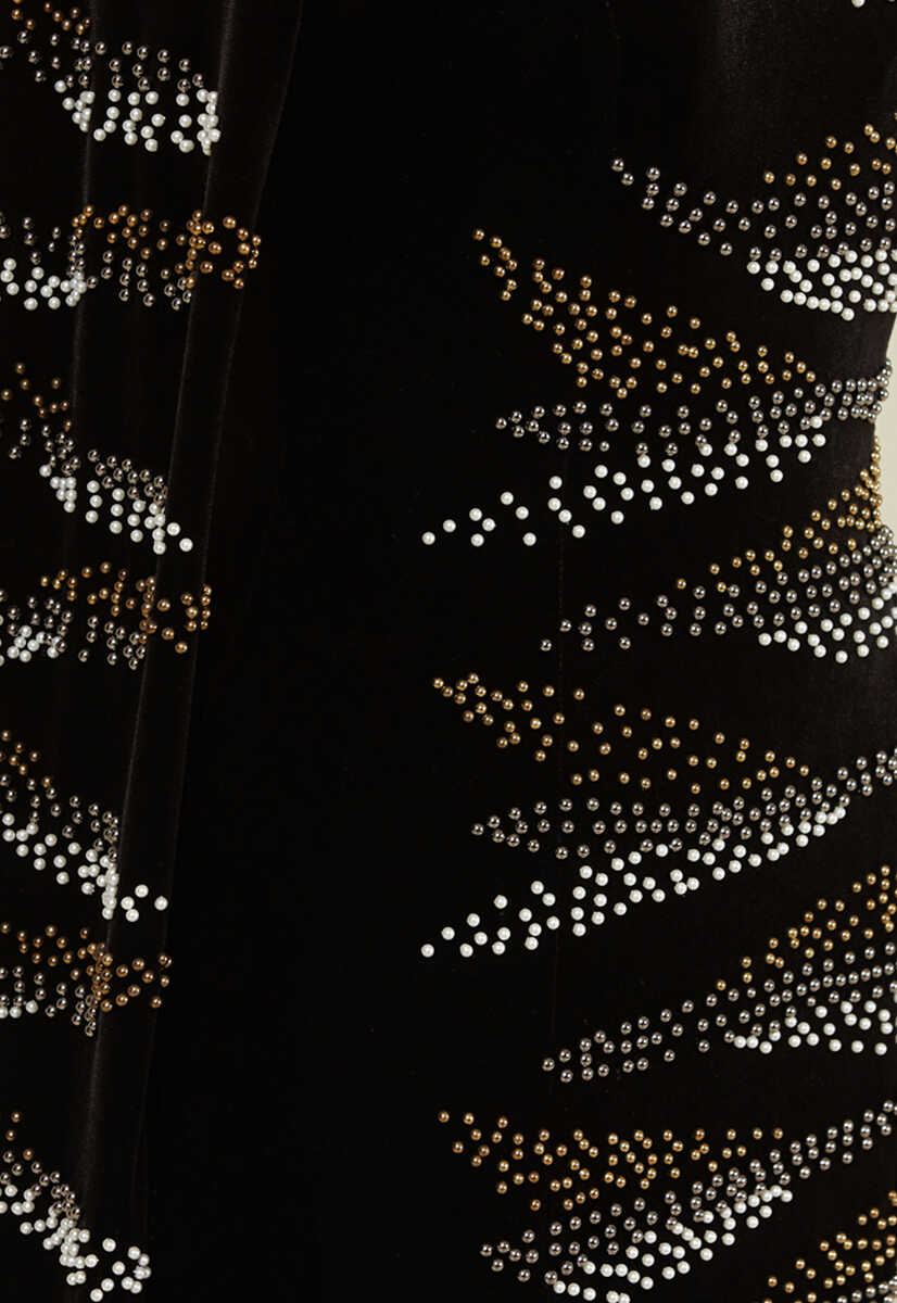 16K1015 BONCUK İŞLEMELİ KADİFE ABİYE, Tesettür Giyim