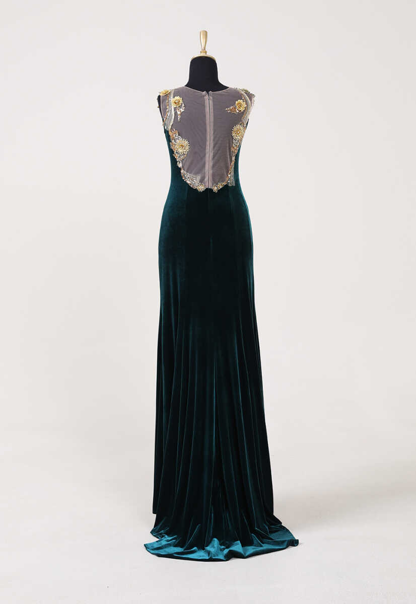 Dökümlü Kadife Abiye