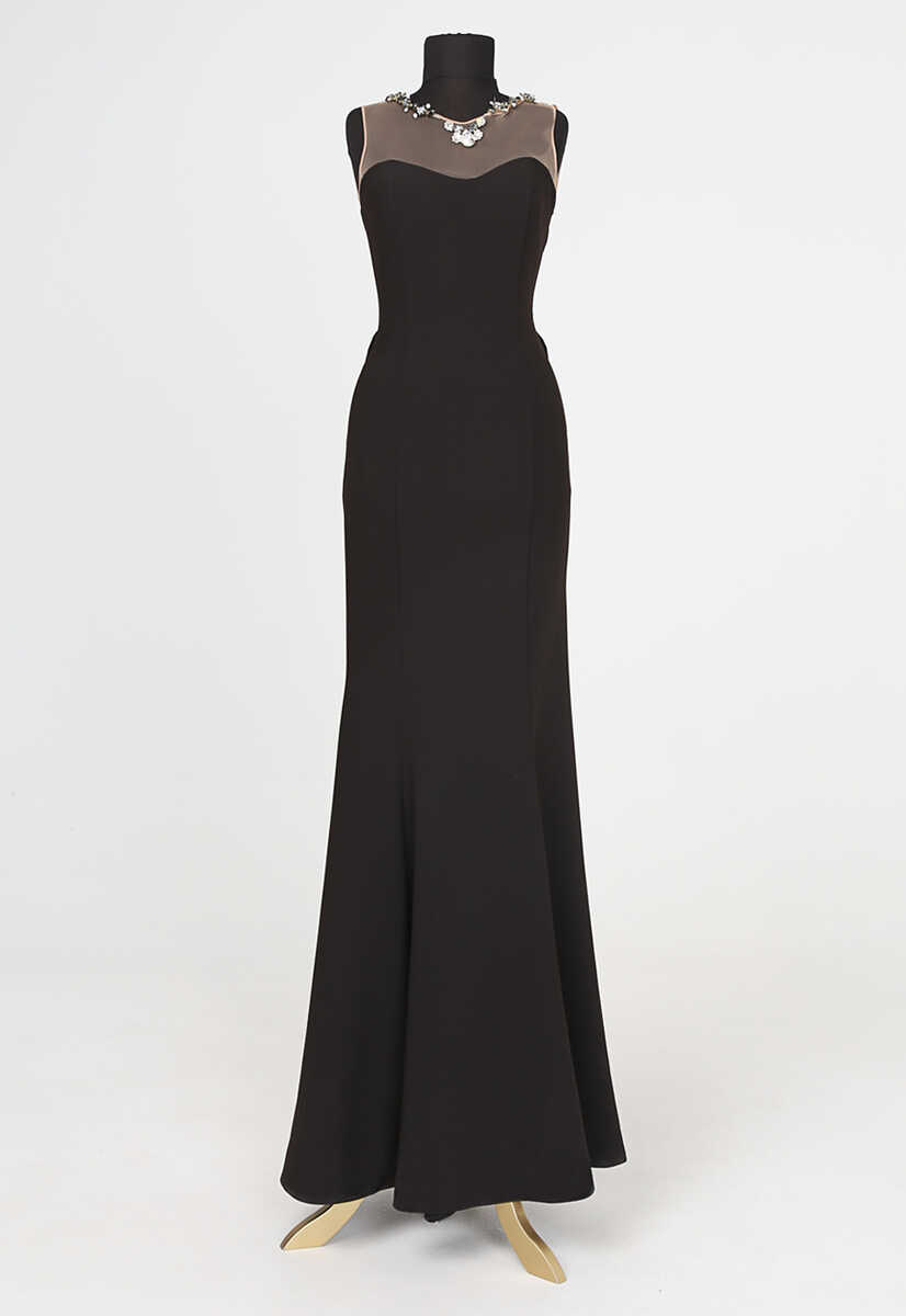 4274 Arkası Volanlı Tül Detaylı Abiye, Tesettür Giyim