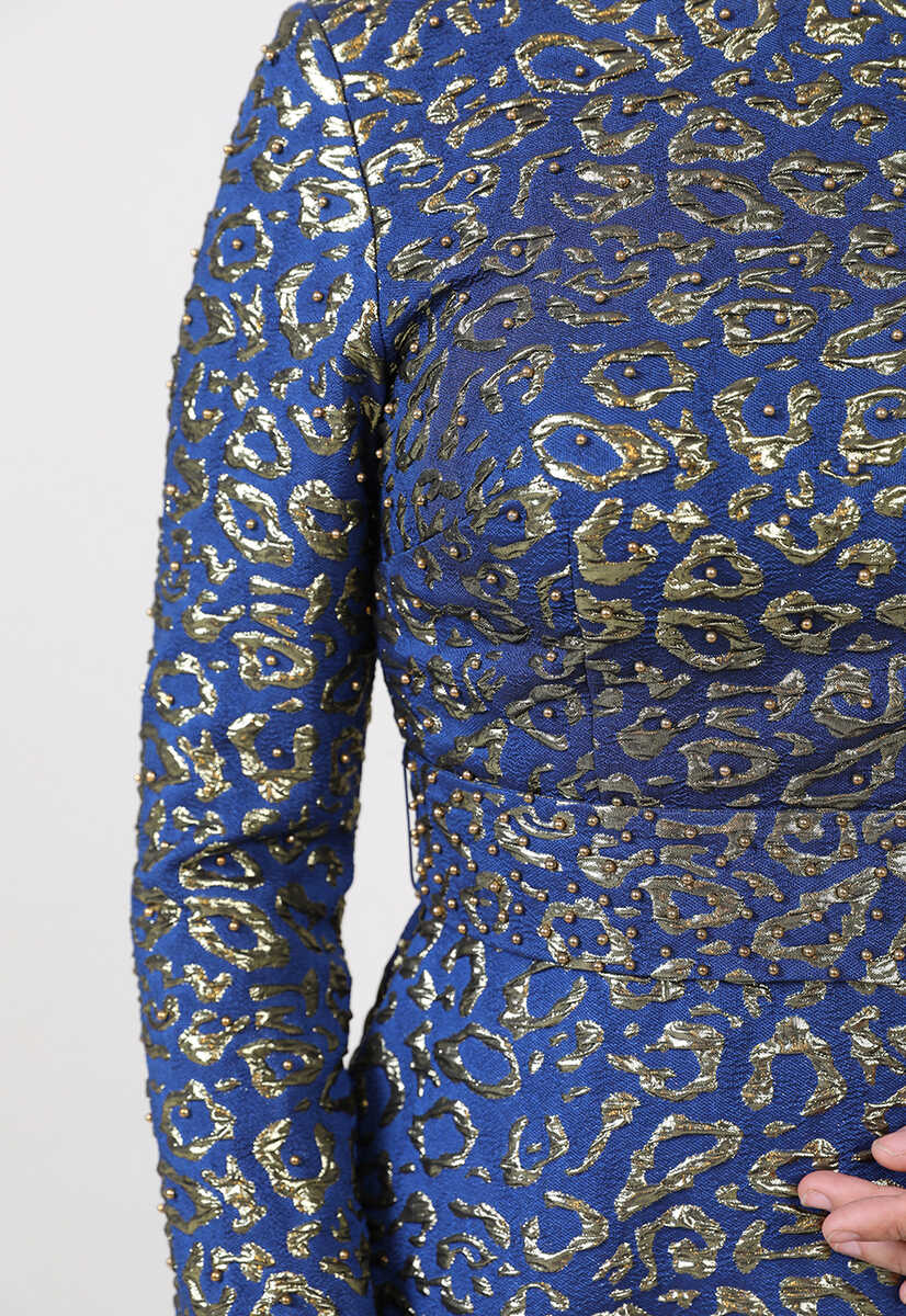 17k191004 Kuşak Detaylı Abiye Elbise, Tesettür Giyim