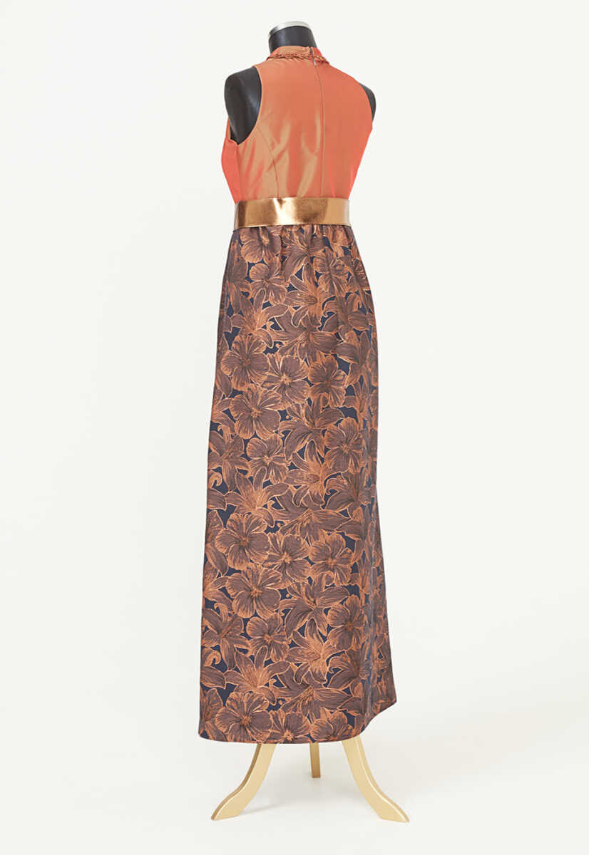 171052 KEMER DETAYLI ÇİÇEK DESENLİ ABİYE