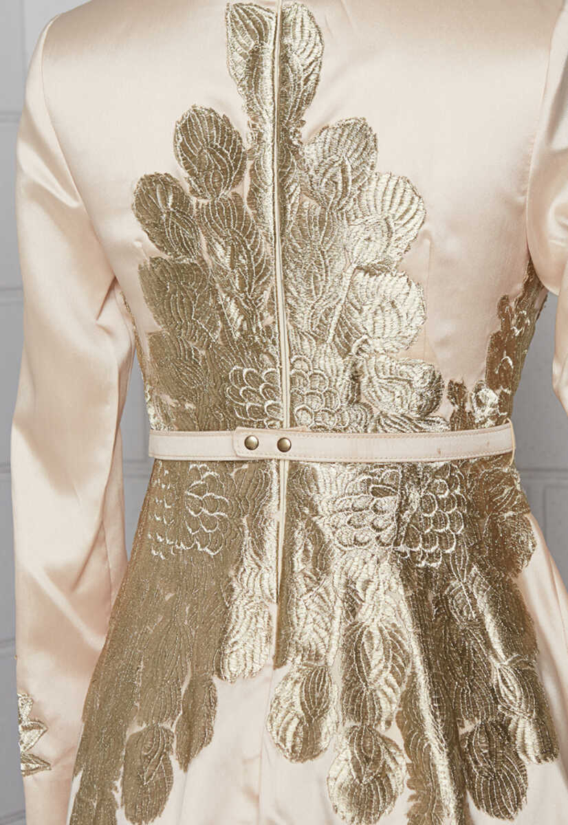 17Y1052 GÜPÜRLÜ KEMER DETAYLI ABİYE, Tesettür Giyim