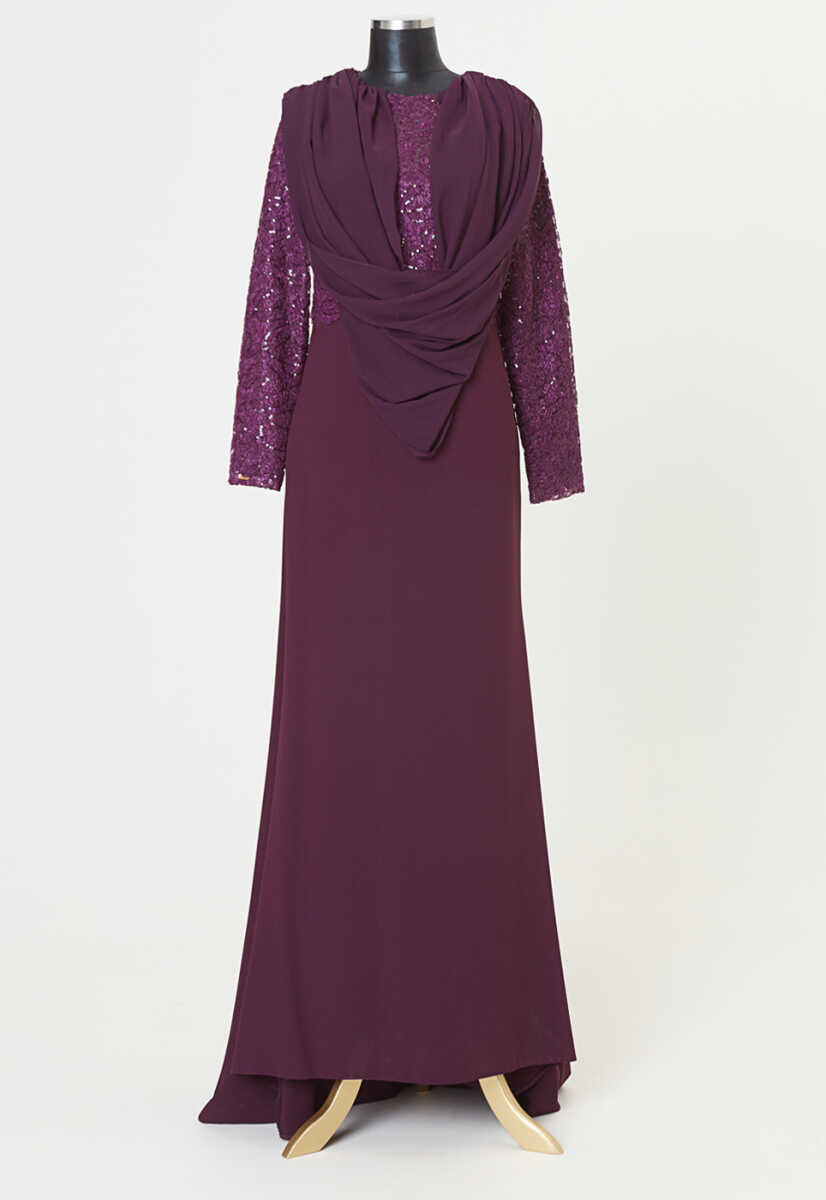 1813 İŞLEMELİ BALIK ABİYE, Tesettür Giyim