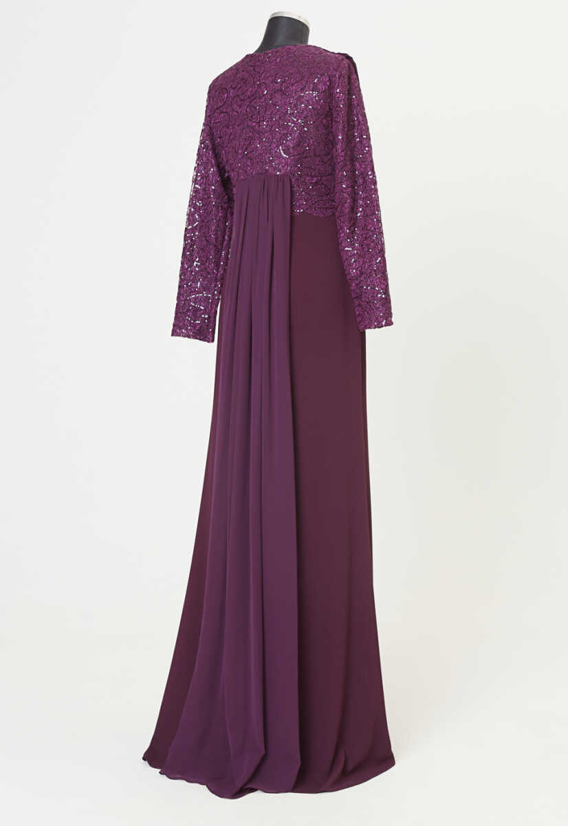 1813 İŞLEMELİ BALIK ABİYE, Tesettür Giyim