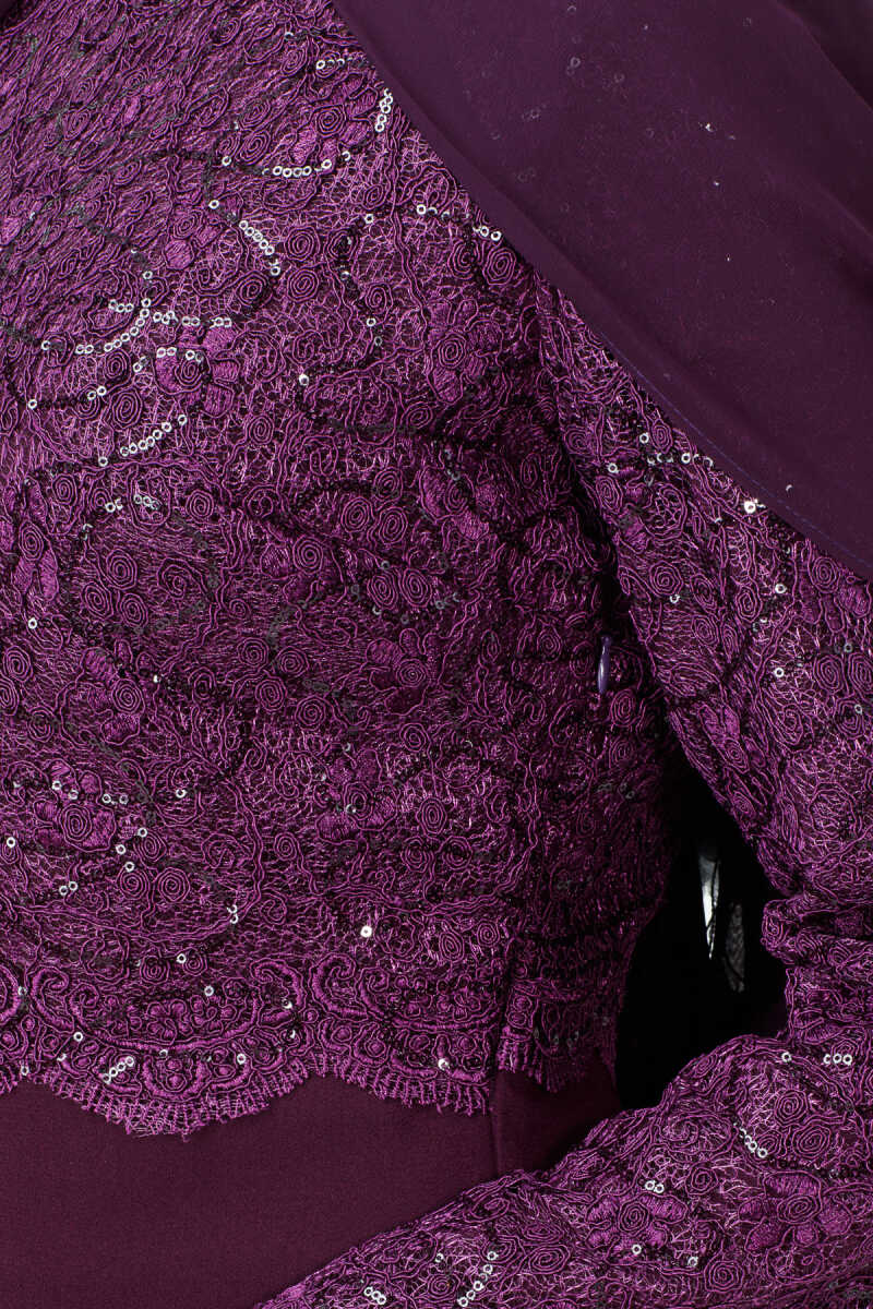 1813 İŞLEMELİ BALIK ABİYE, Tesettür Giyim