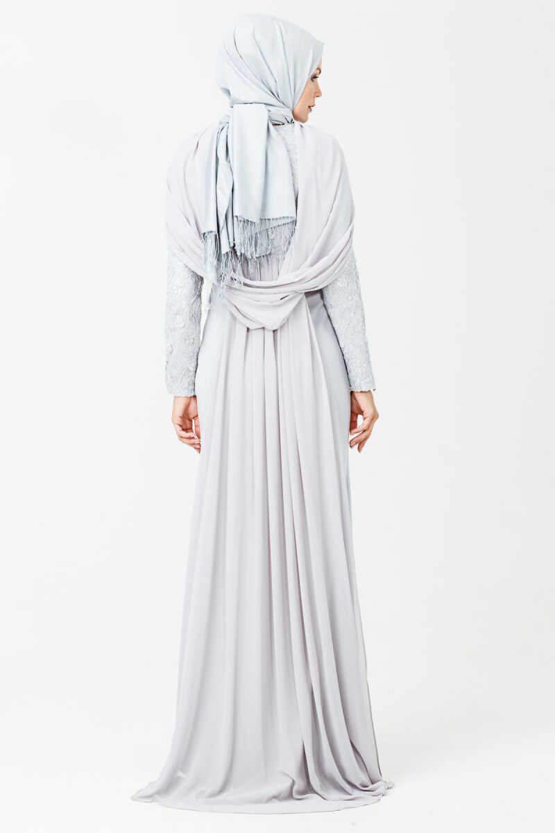 1813 İŞLEMELİ BALIK ABİYE, Tesettür Giyim