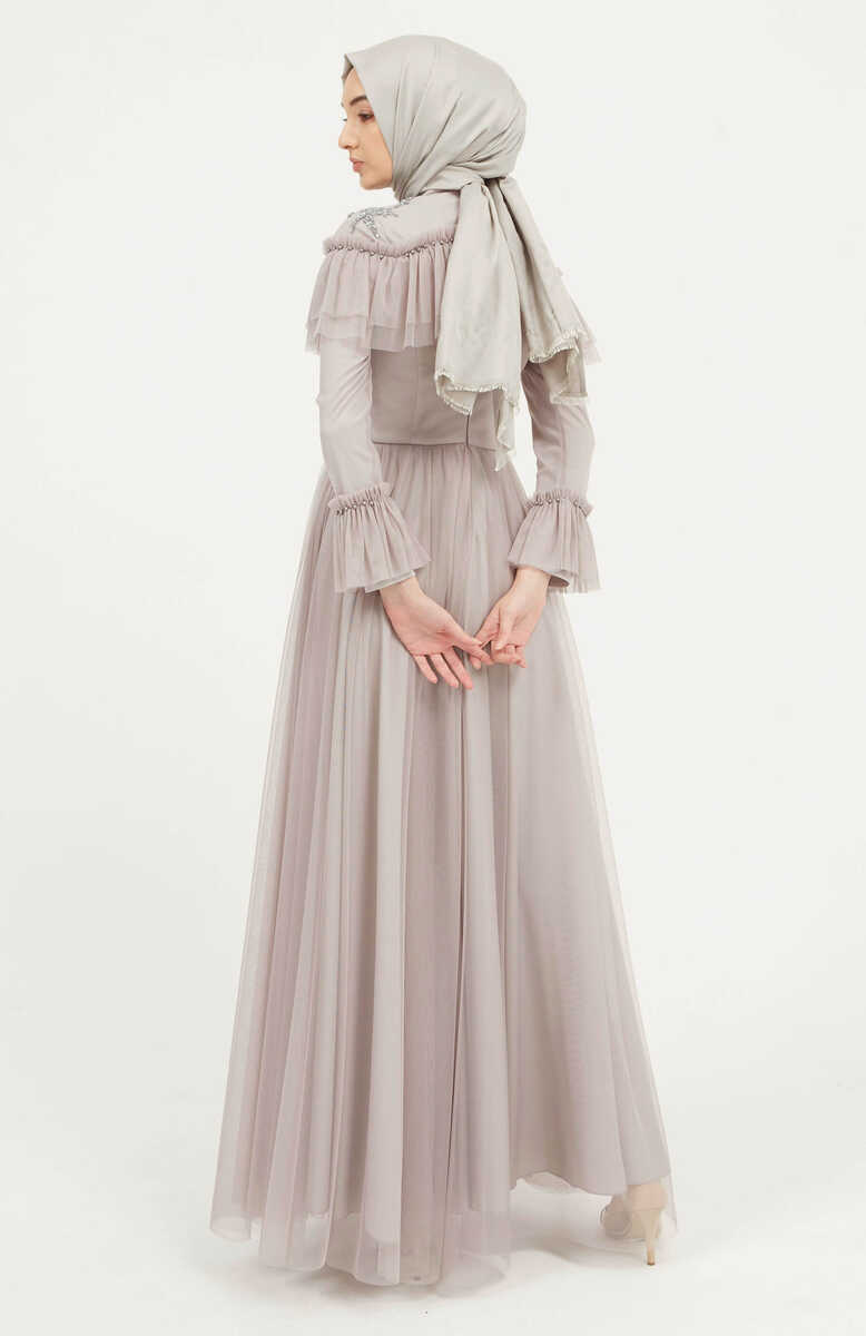 5001 GOTİK TÜLLÜ ABİYE, Tesettür Giyim