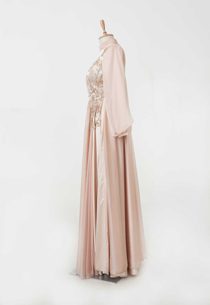 1233 DRAPE DETAYLI ABİYE, Tesettür Giyim