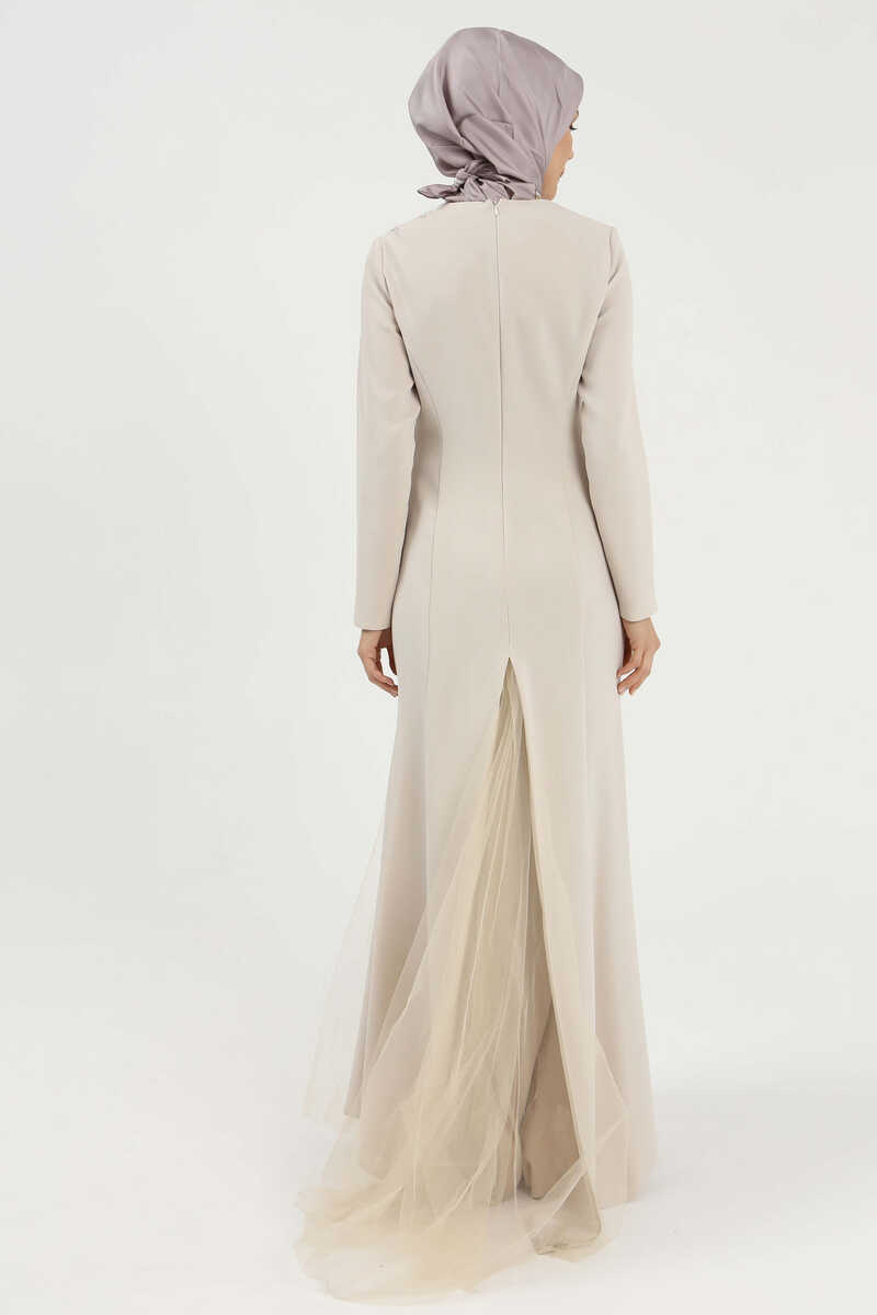 5002 TAŞLI VE TÜLLÜ ABİYE, Tesettür Giyim