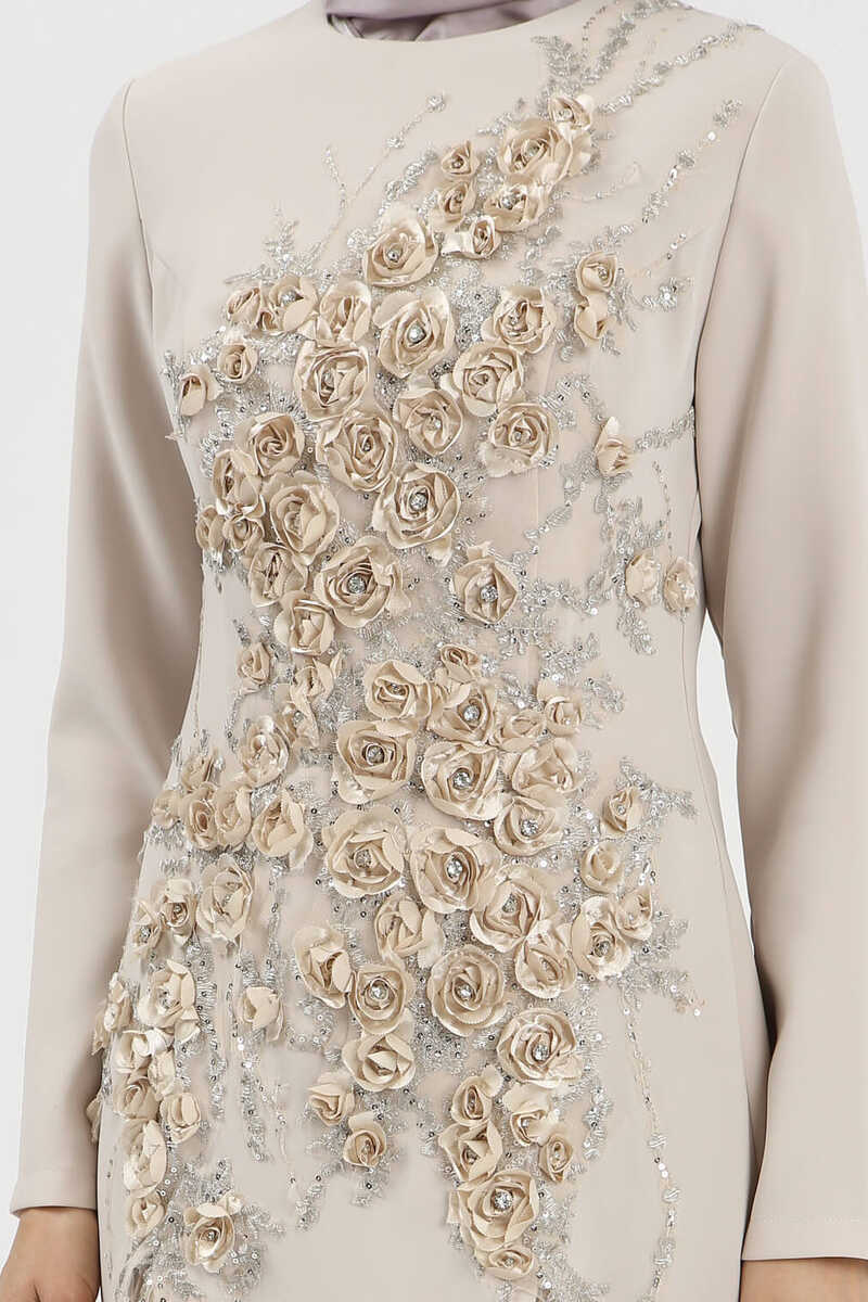 5002 TAŞLI VE TÜLLÜ ABİYE, Tesettür Giyim