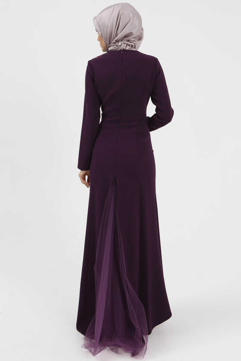 5002 TAŞLI VE TÜLLÜ ABİYE, Tesettür Giyim