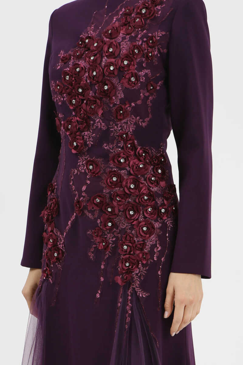 5002 TAŞLI VE TÜLLÜ ABİYE, Tesettür Giyim