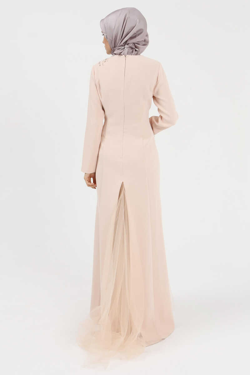 5002 TAŞLI VE TÜLLÜ ABİYE, Tesettür Giyim