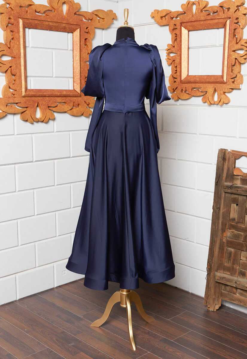 4372 Kolları Taş İşleme Detaylı Abiye, Tesettür Giyim