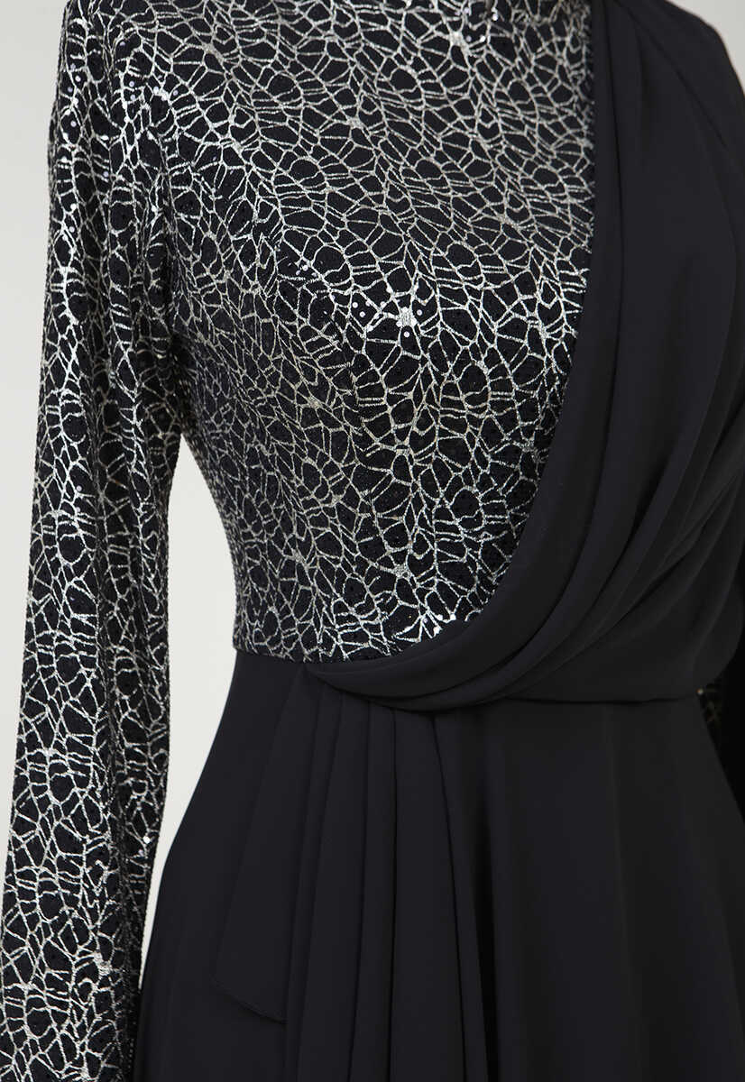 883777 Tül Garnili Abiye, Tesettür Giyim