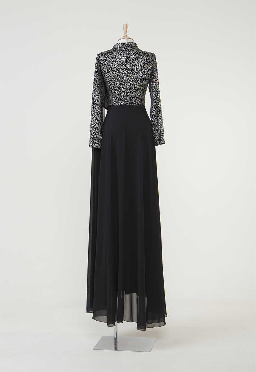 883777 Tül Garnili Abiye, Tesettür Giyim