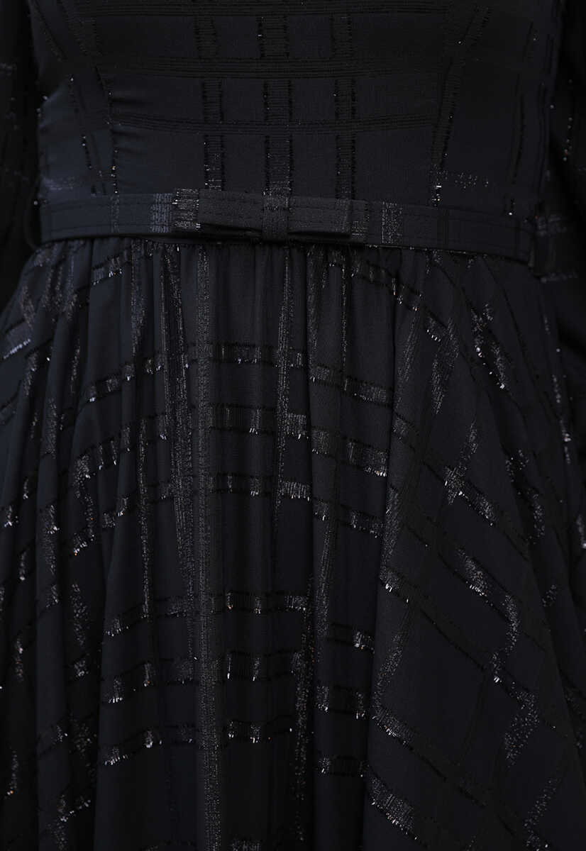 2225053 Kemer Detaylı Abiye Elbise, Tesettür Giyim