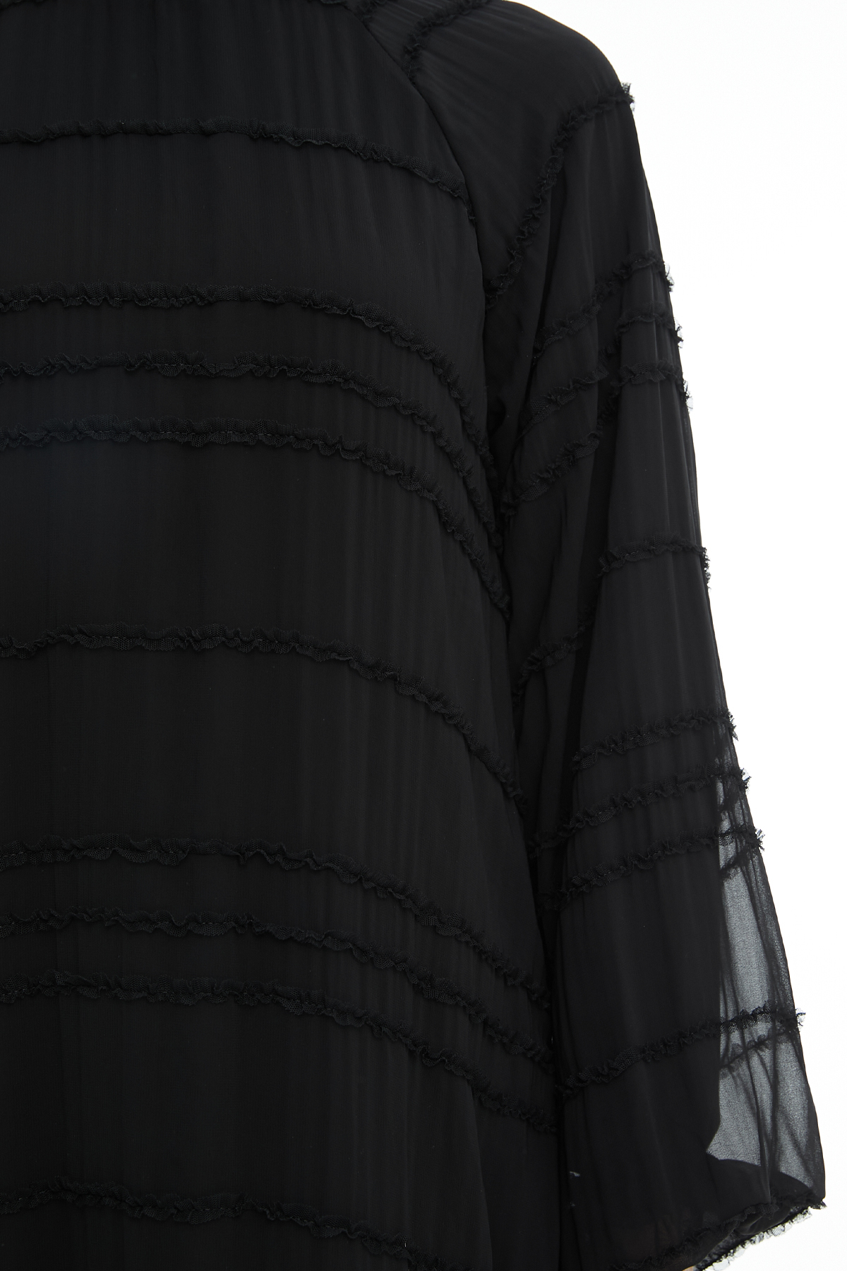 Ribanalı Reglan Kesim Şifon Elbise