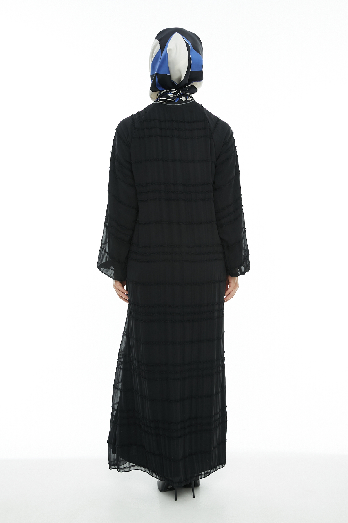 Ribanalı Reglan Kesim Şifon Elbise