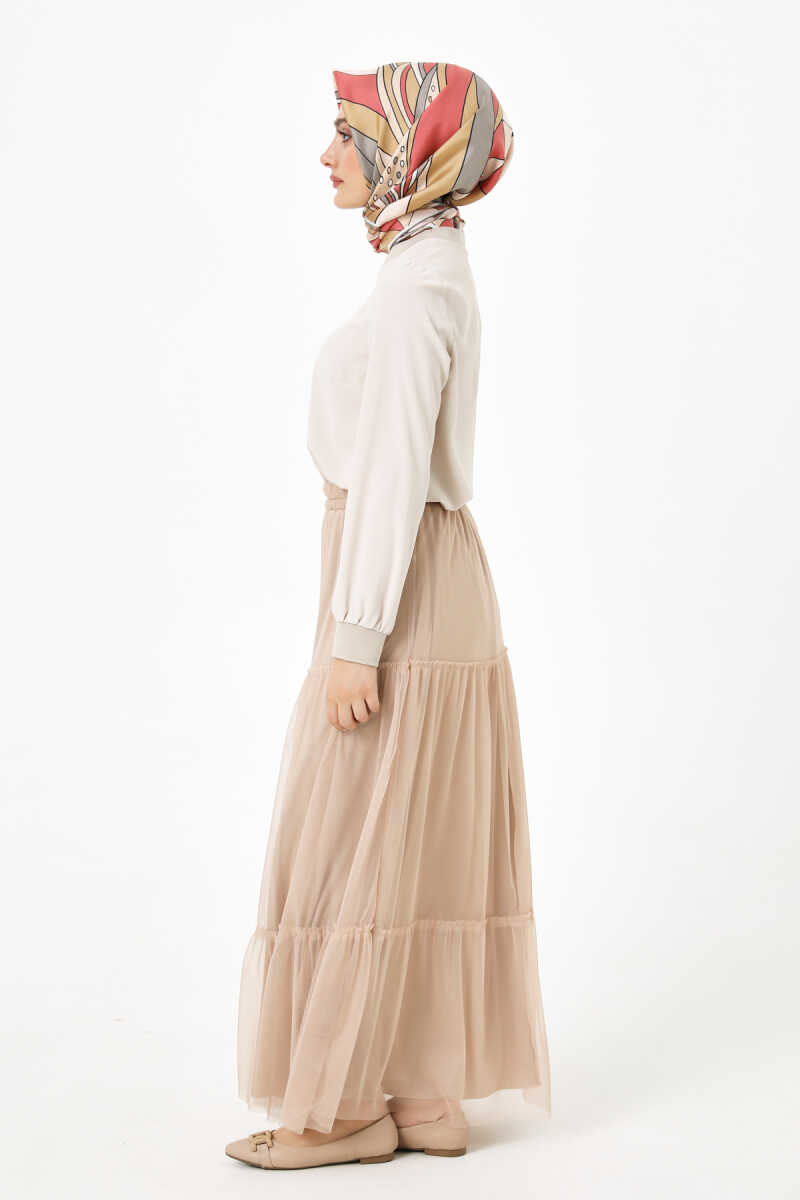 Tam Astarlı Tül Etek, Tesettür Giyim