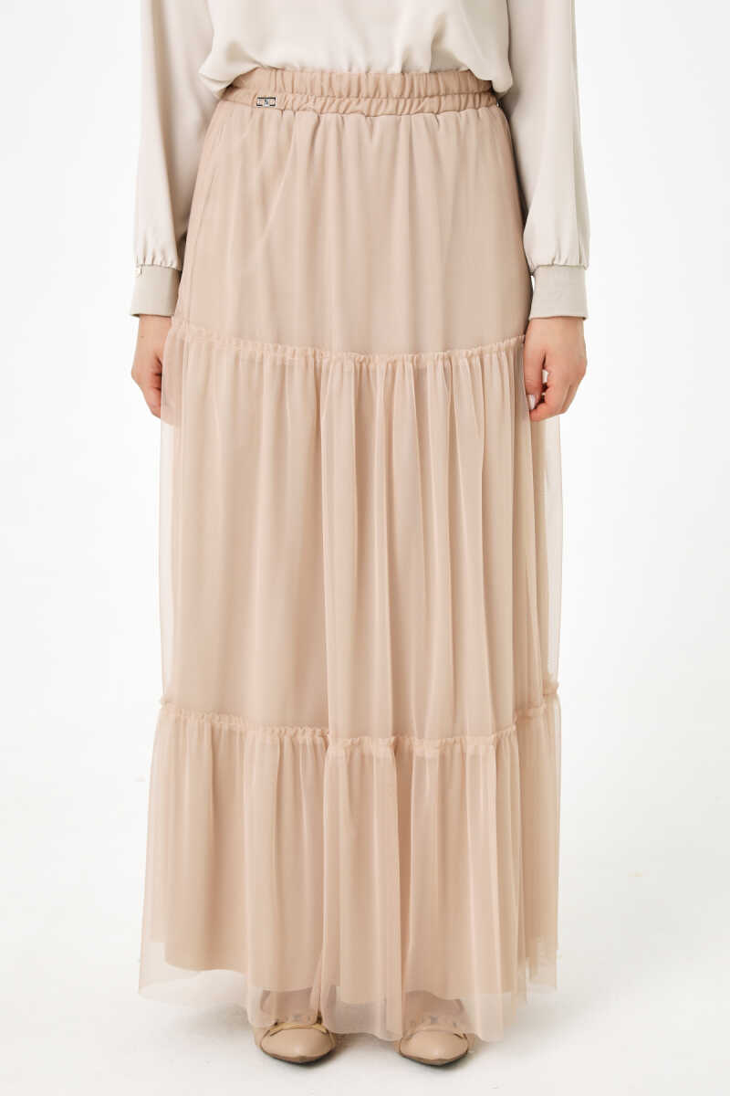 Tam Astarlı Tül Etek, Tesettür Giyim