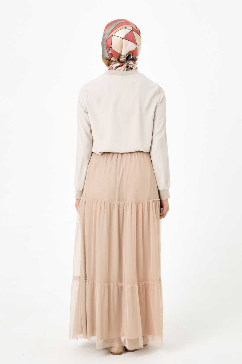 Tam Astarlı Tül Etek, Tesettür Giyim