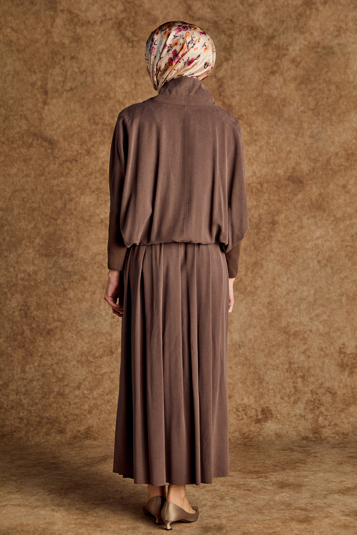 Stoper Detaylı Tunikli Pilikaşe Etek İkili Takım