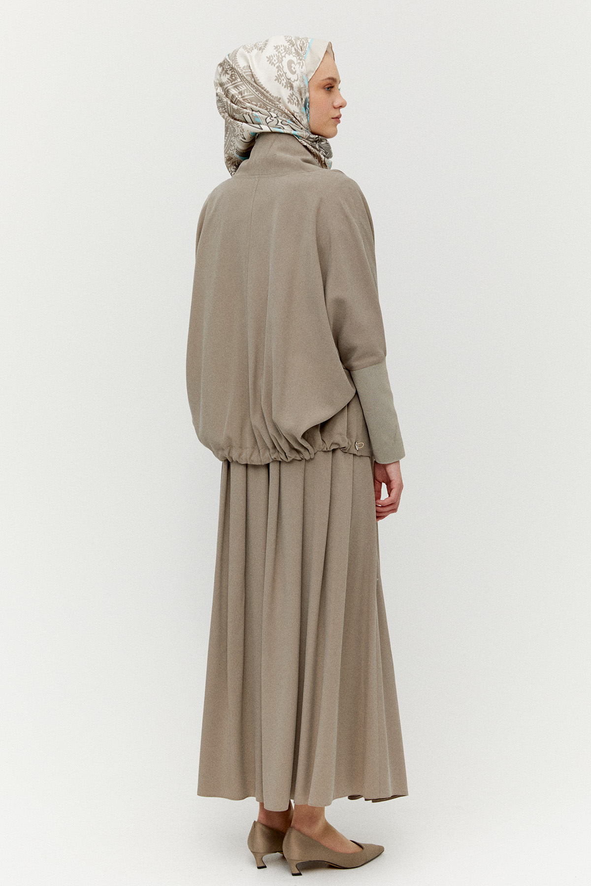 Stoper Detaylı Tunikli Pilikaşe Etek İkili Takım