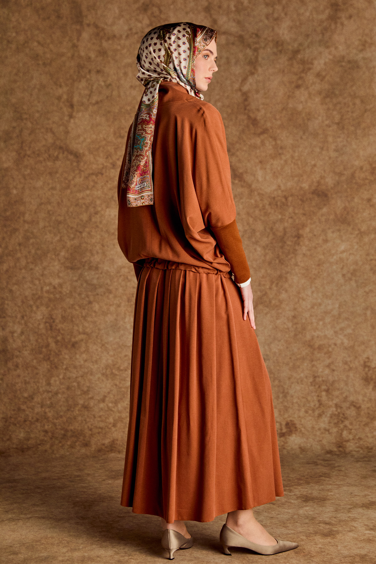 Stoper Detaylı Tunikli Pilikaşe Etek İkili Takım