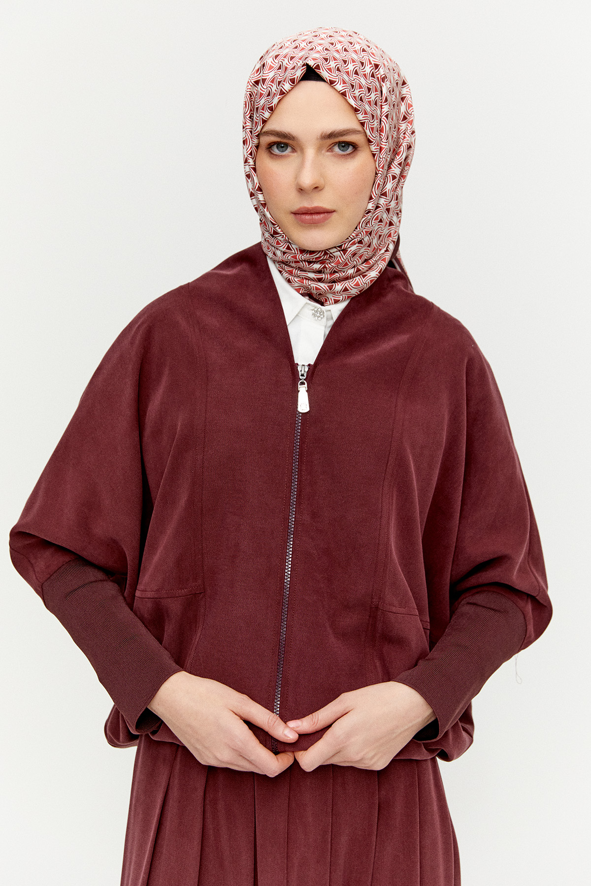 Stoper Detaylı Tunikli Pilikaşe Etek İkili Takım