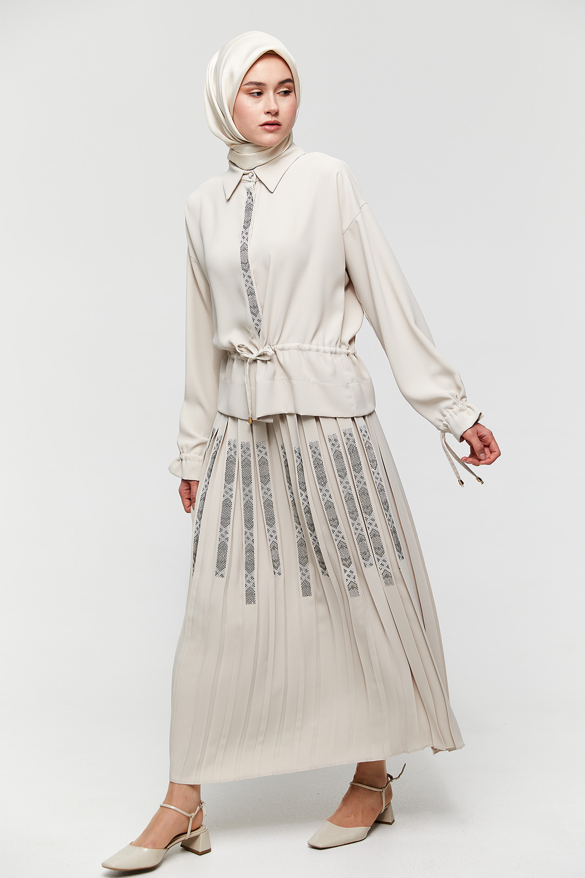 Taş Detaylı Pilisoley Etek, Tesettür Giyim