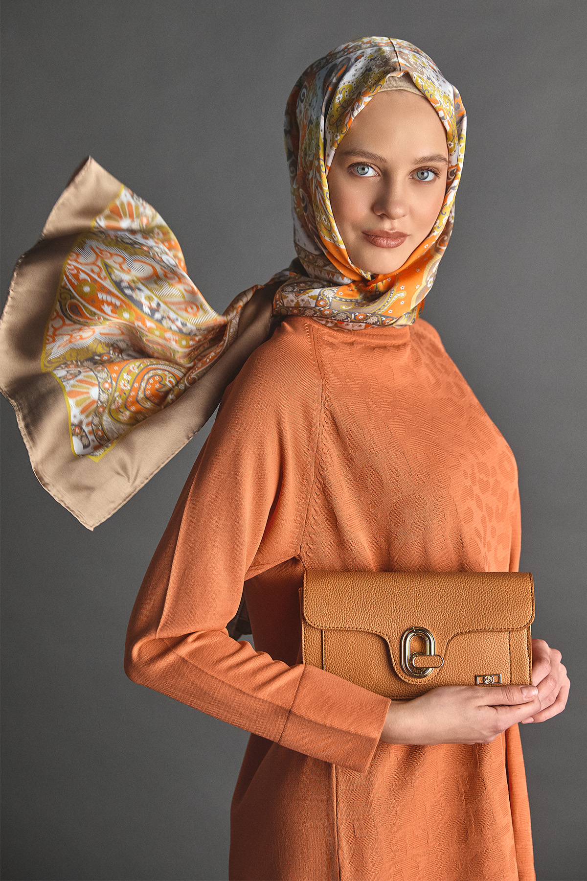 Etnik Paisley Desen İpek Şal, Tesettür Giyim