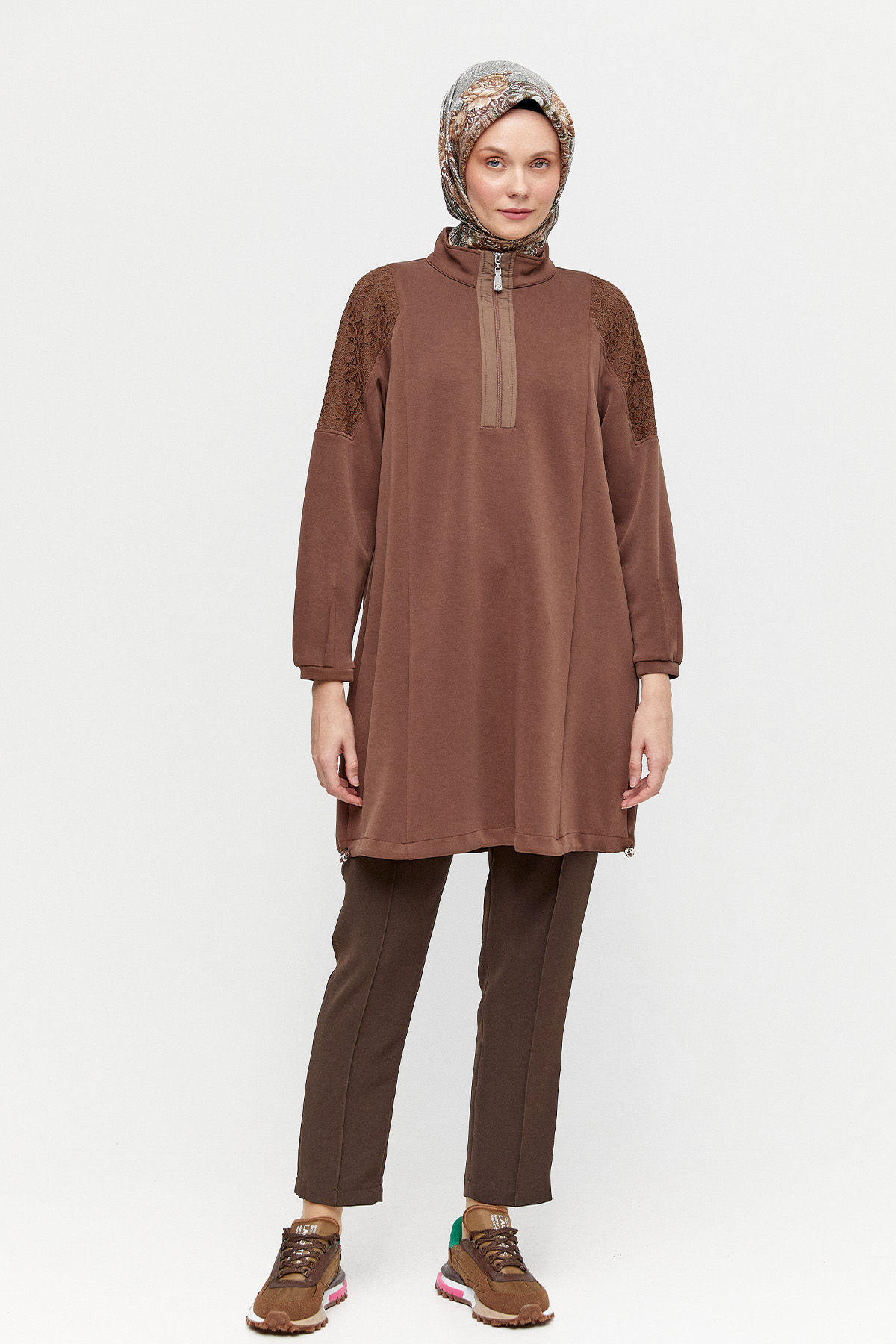 Dantel Mixli Spor Tunik