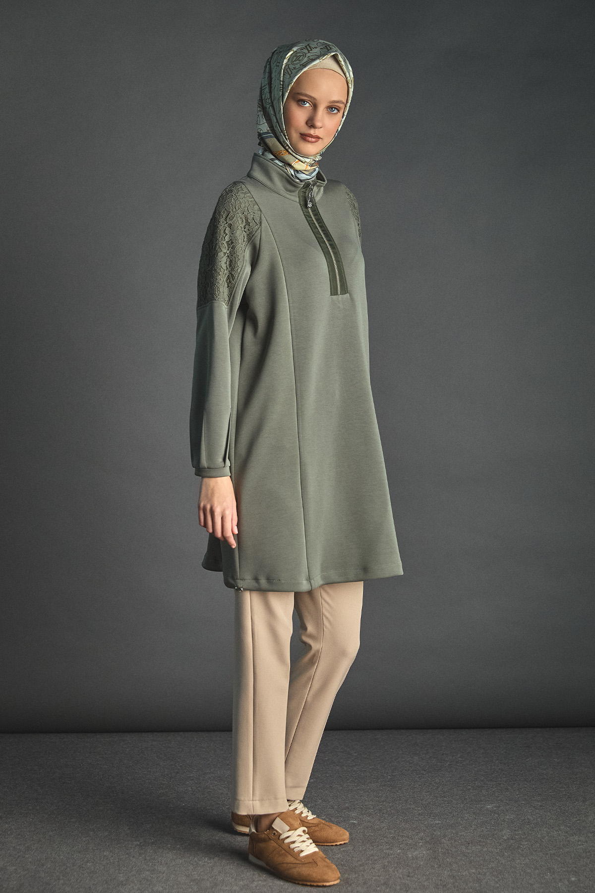 Dantel Mixli Spor Tunik